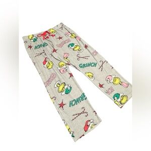 The Grinch Holiday Pajama Pants Size XL Graphic Print Grey X-Mas Lounge Whoville